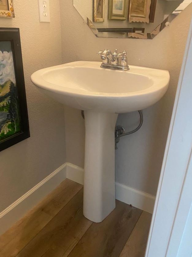 guest bath sink before